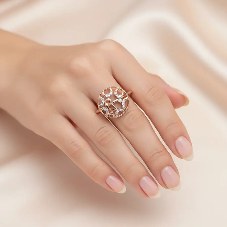 Hug Couple Gold Ring
