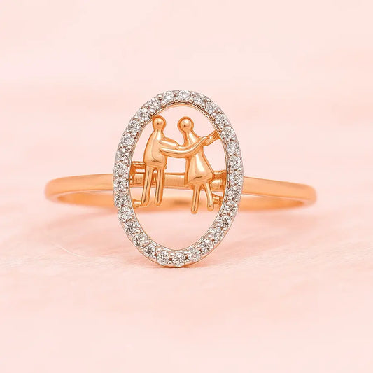 Forever Together Oval Gold Ring