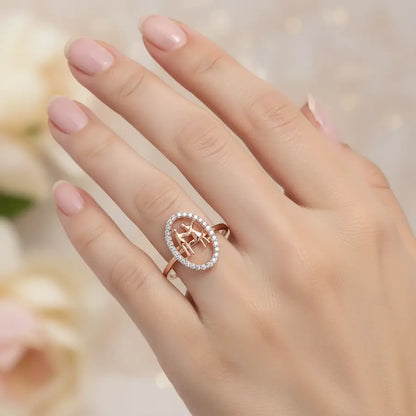 Forever Together Oval Gold Ring