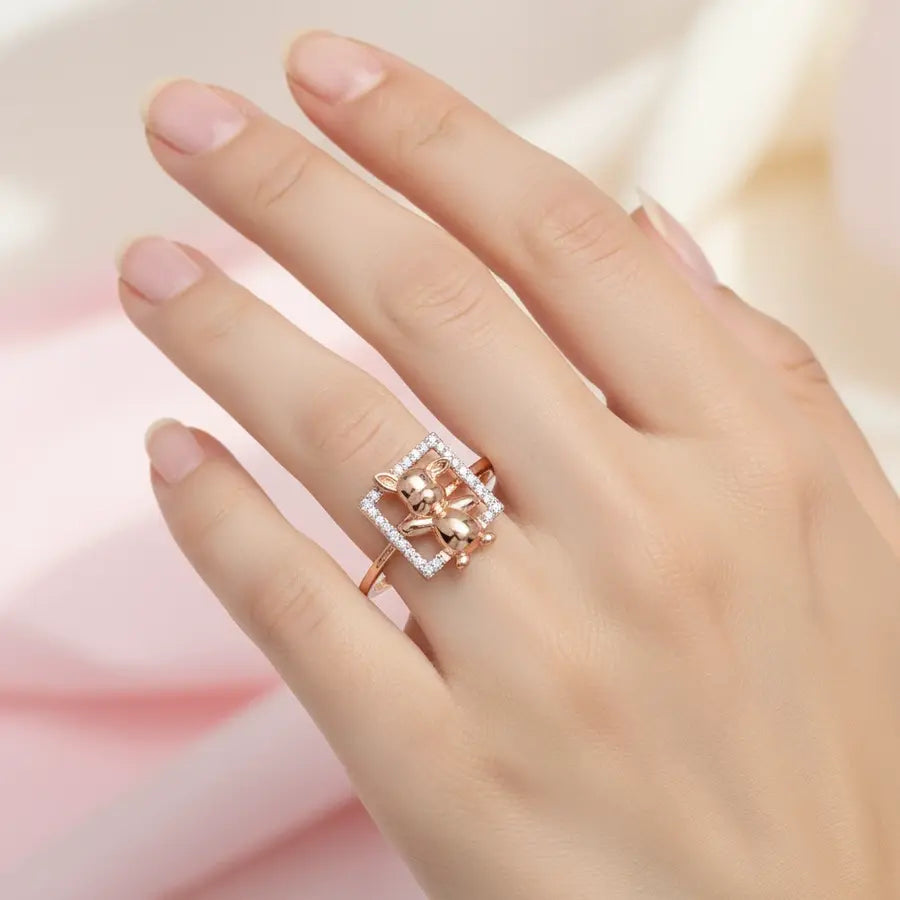 Quirky Cartoon Gold Ring