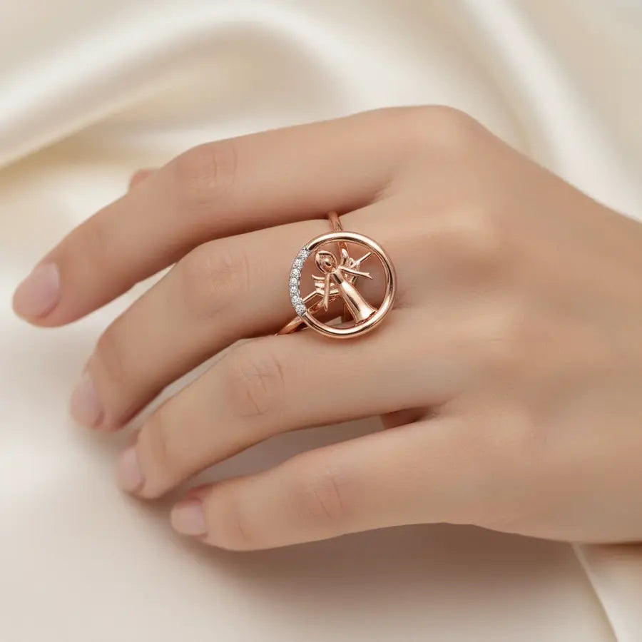Angel Wings Gold Ring