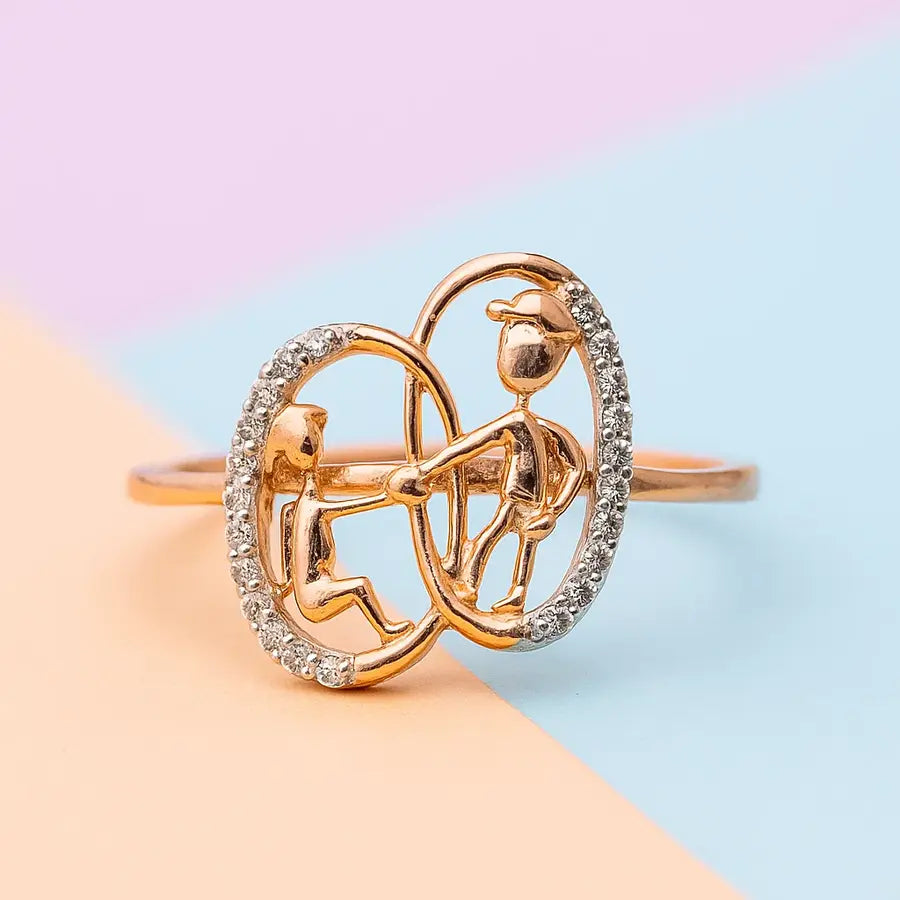 Helping Hand Dual Frame Gold Ring