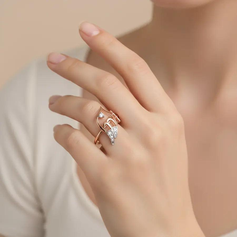 Bird Outline Gold Ring