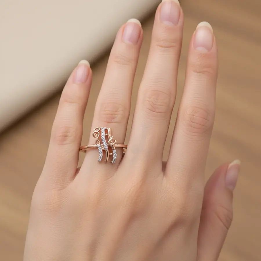 Music Notes Gold Ring