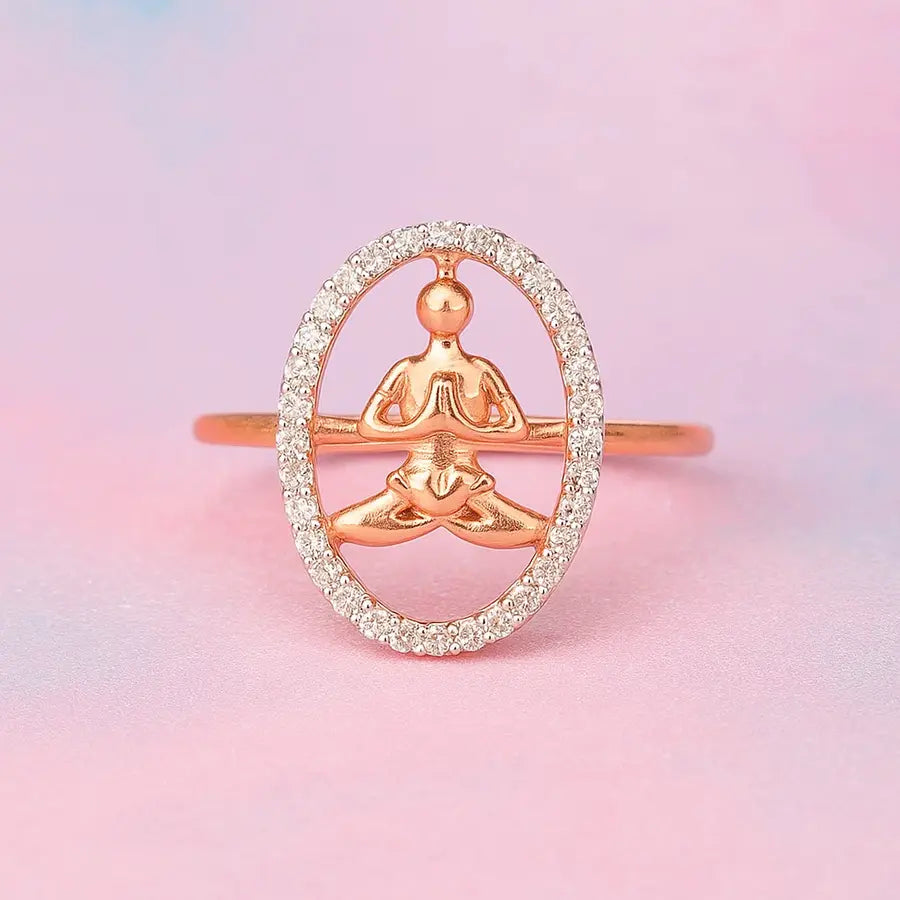 Yoga Pose Gold Ring