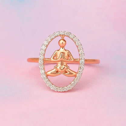 Yoga Pose Gold Ring
