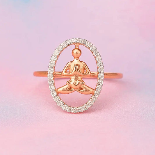 Yoga Pose Gold Ring