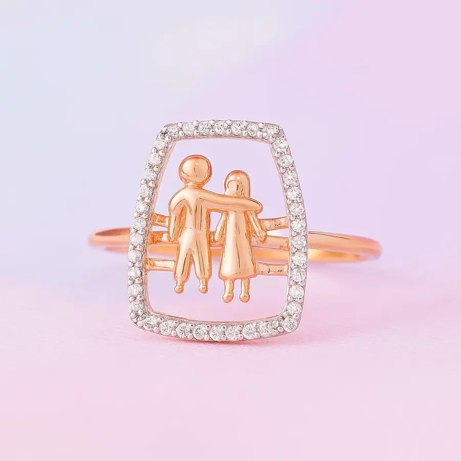 Shoulder Embrace Gold Ring