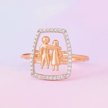 Shoulder Embrace Gold Ring