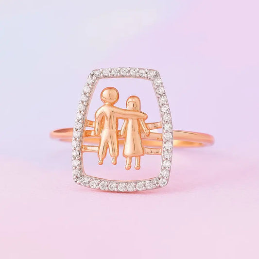 Shoulder Embrace Gold Ring