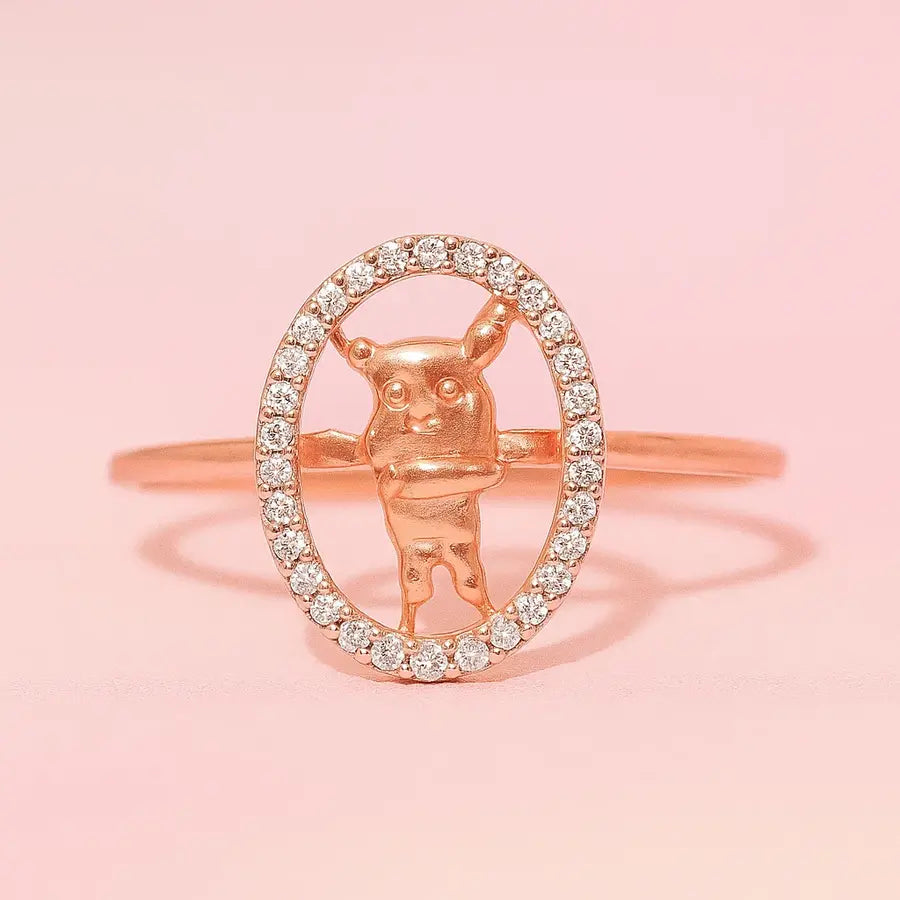 Quirky Pose Gold Ring