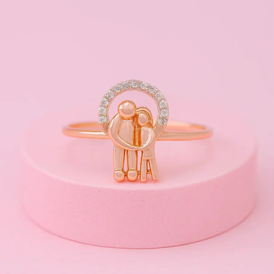 Couple Under Arc Gold Ring