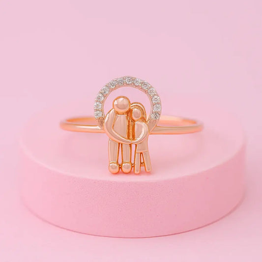 Couple Under Arc Gold Ring