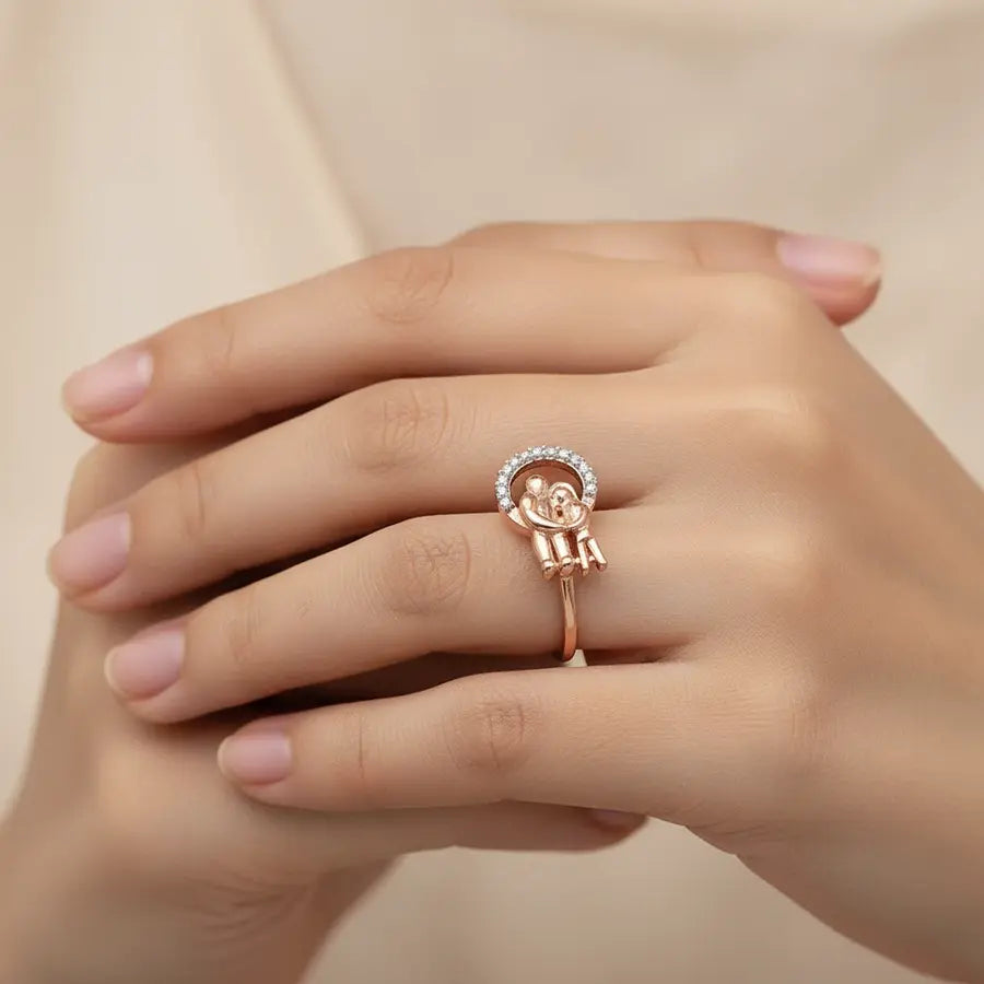 Couple Under Arc Gold Ring