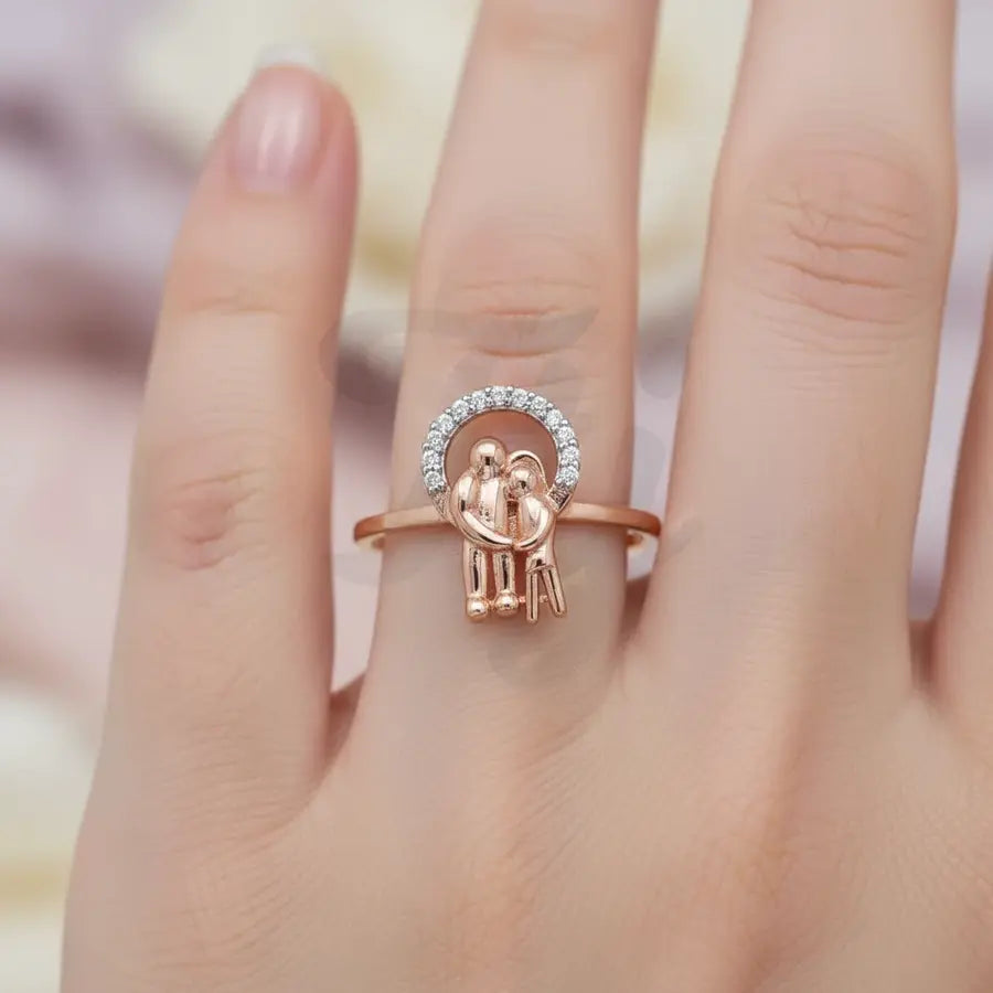 Couple Under Arc Gold Ring