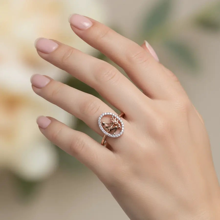 Sapling Planting Gold Ring