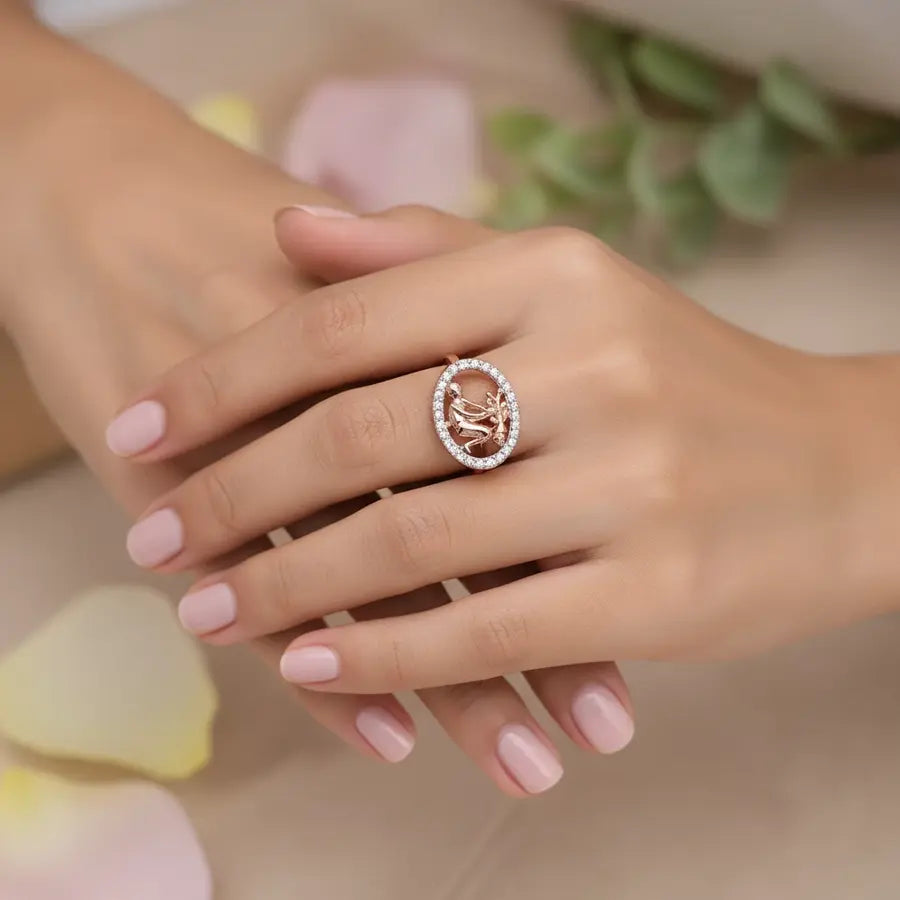 Sapling Planting Gold Ring