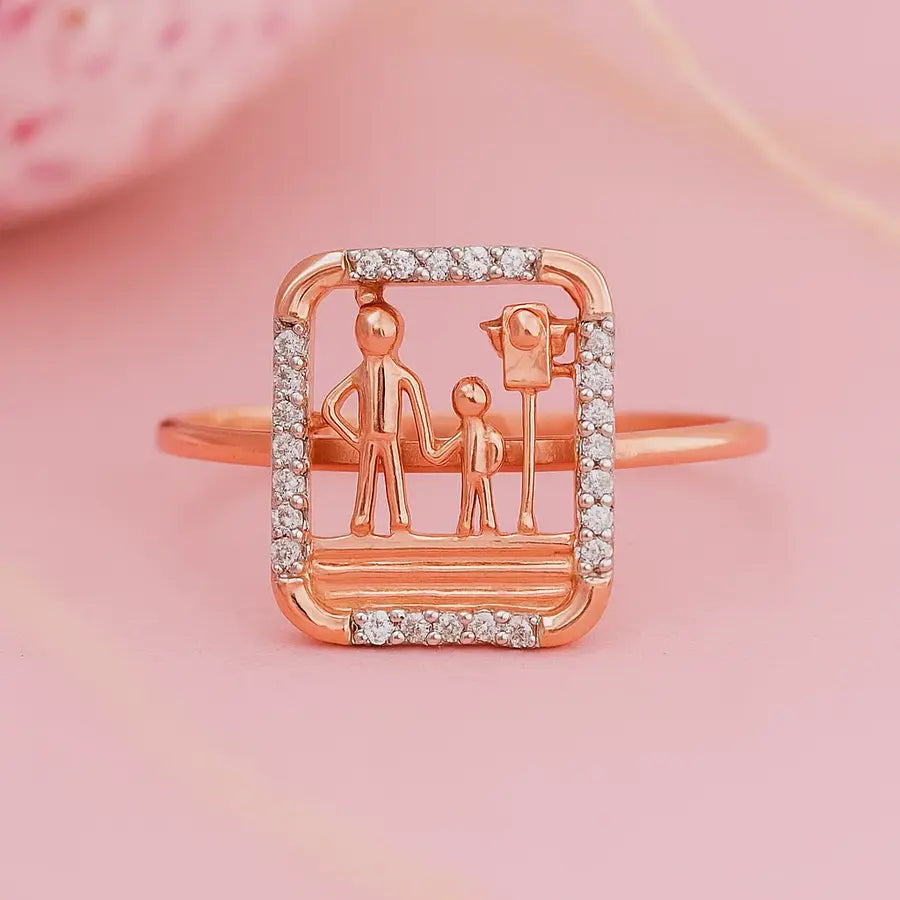 Father & Child Crossing Gold Ring