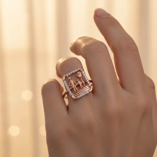 Father & Child Crossing Gold Ring