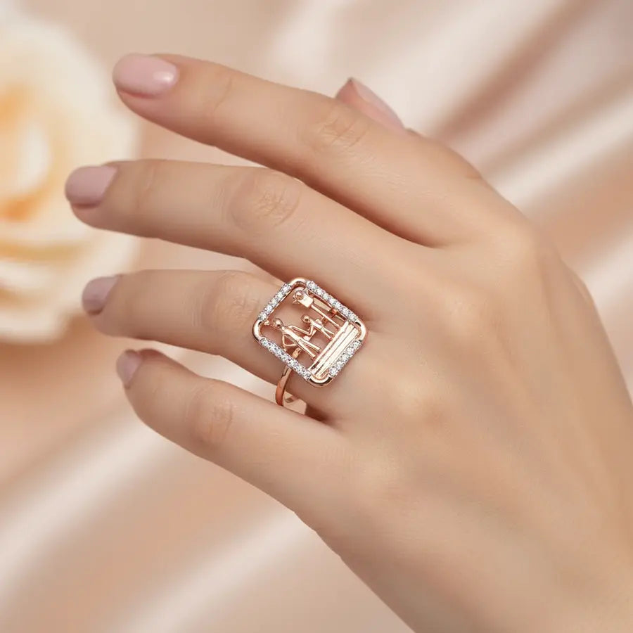 Father & Child Crossing Gold Ring