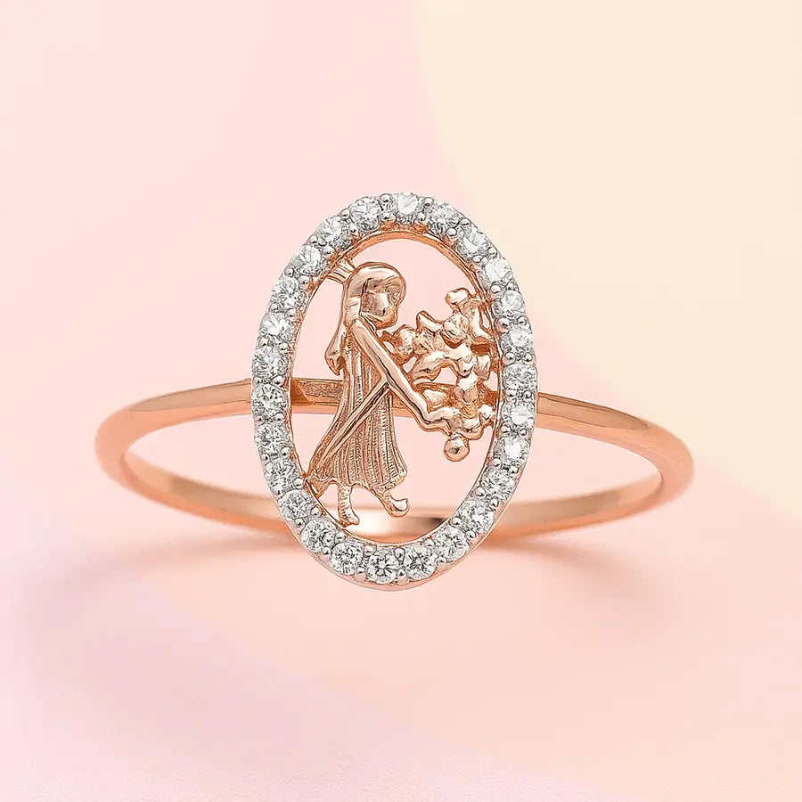 Flower Offering Woman Gold Ring