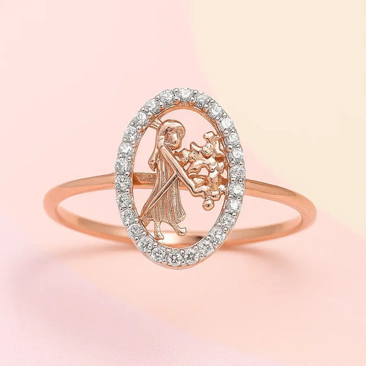 Flower Offering Woman Gold Ring