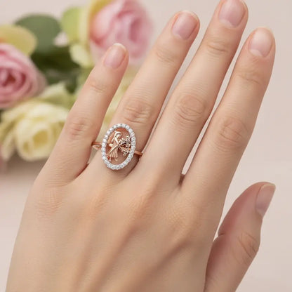 Flower Offering Woman Gold Ring