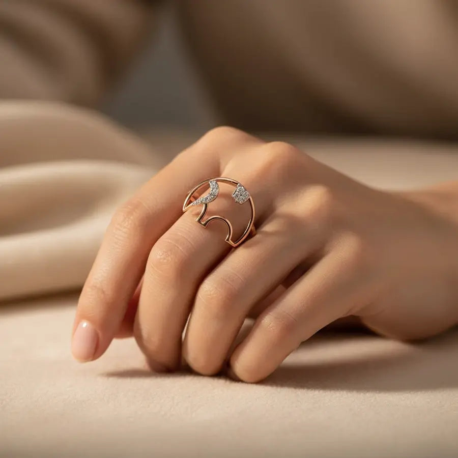 Elephant Gold Ring