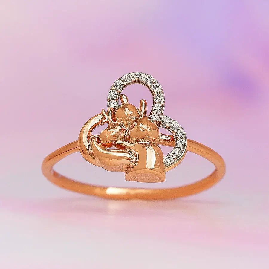 Human Heart Gold Ring