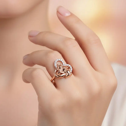 Human Heart Gold Ring