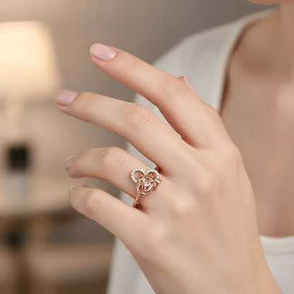 Human Heart Gold Ring