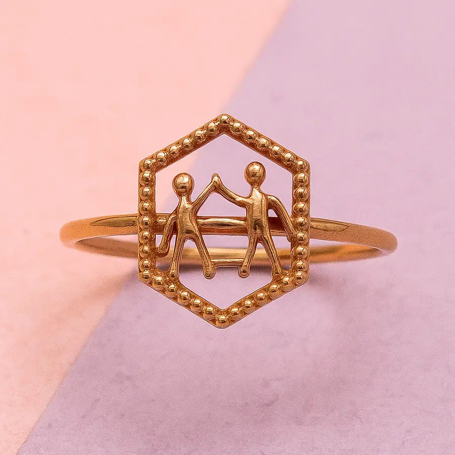 Hi-Fi Hands Gold Ring