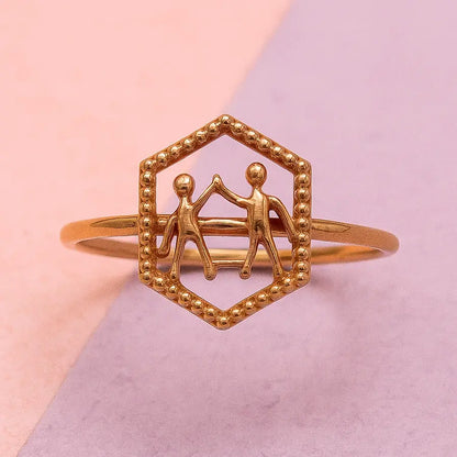 Hi-Fi Hands Gold Ring