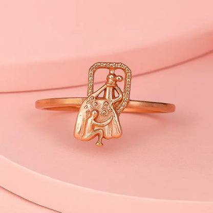 Mom & Child Blanket Gold Ring