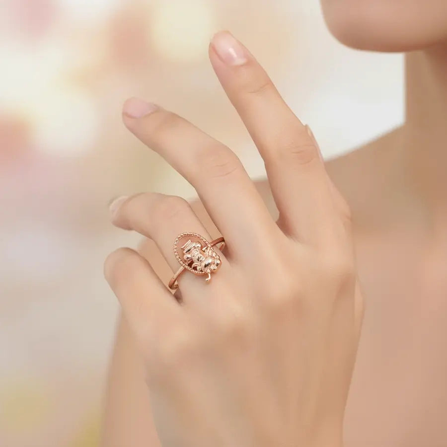 Cute Rat Gold Ring