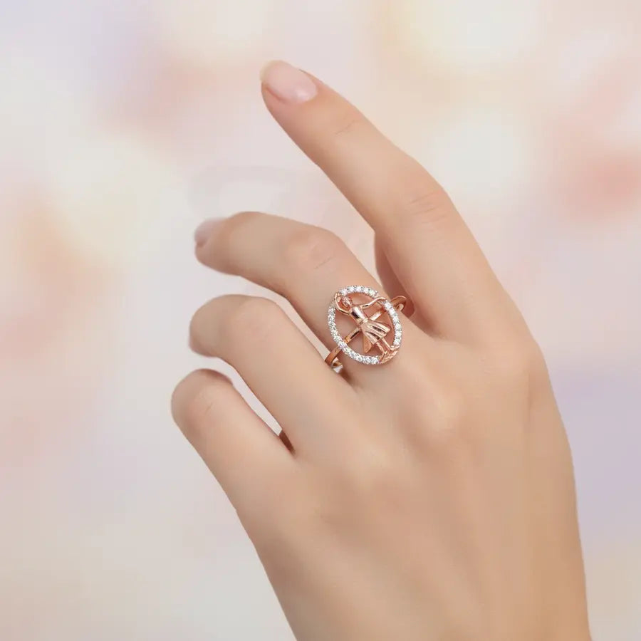 Dancing Girl Gold Ring