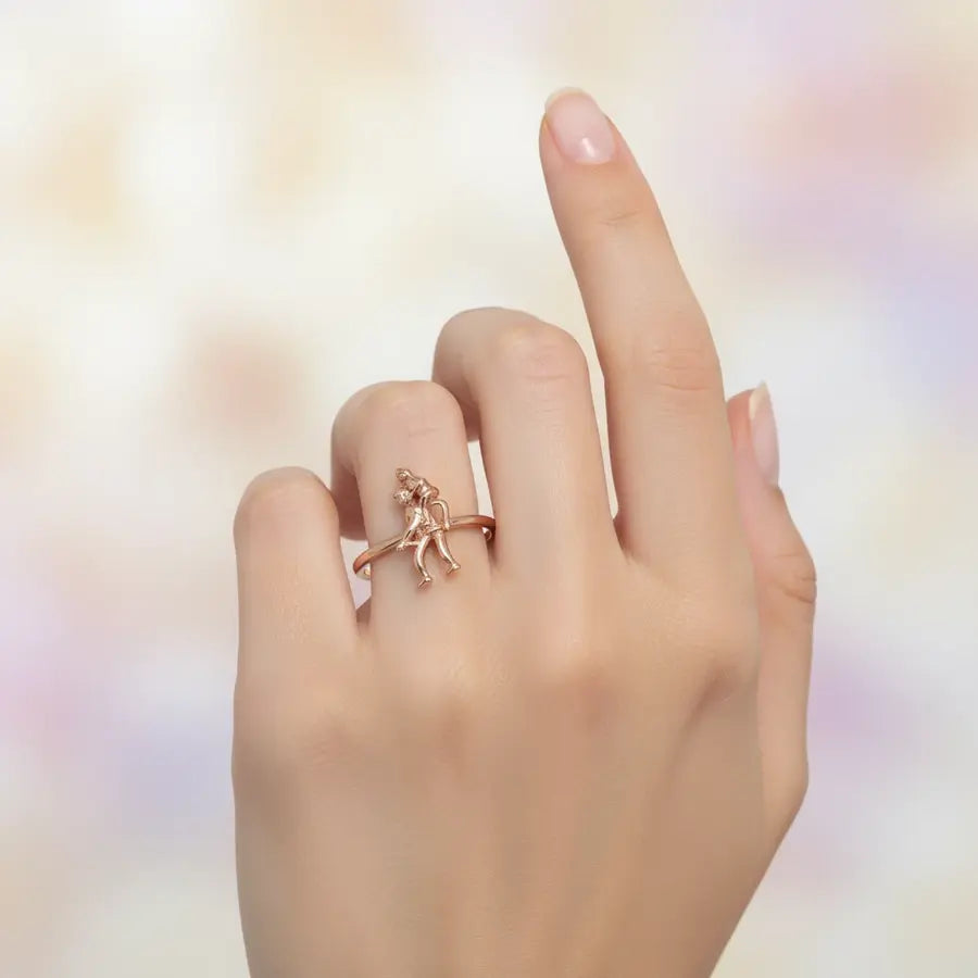 Dad Son Goals Gold Ring