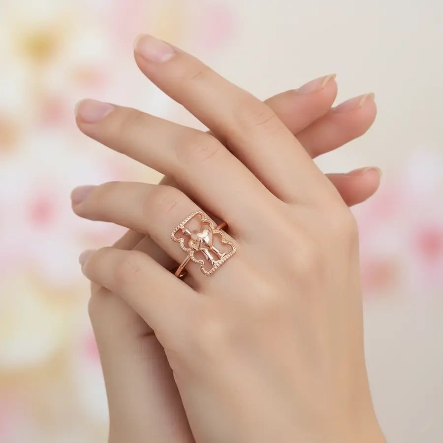 Heart Holder Gold Ring
