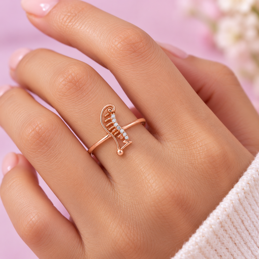 Musical Note Gold Ring