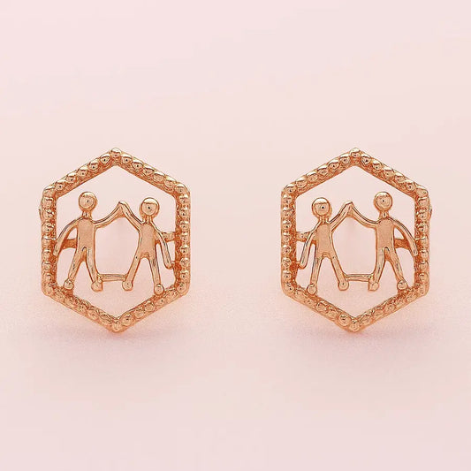 Hi-Five Duo Gold Earrings