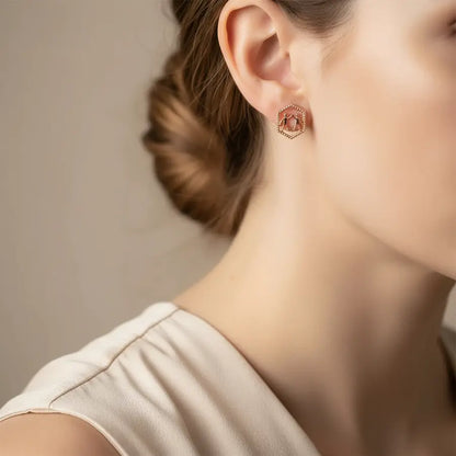 Hi-Five Duo Gold Earrings