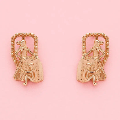 Mom & Child Blanket Gold Earrings