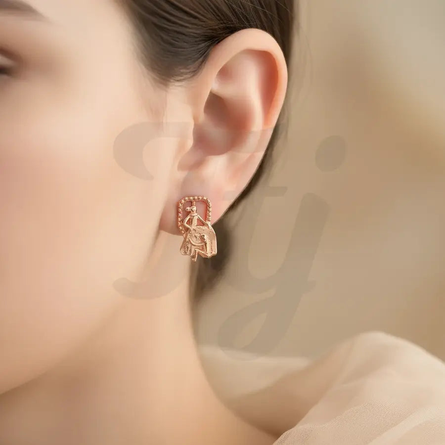 Mom & Child Blanket Gold Earrings