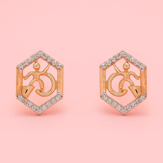 Warrior Man Gold Earrings