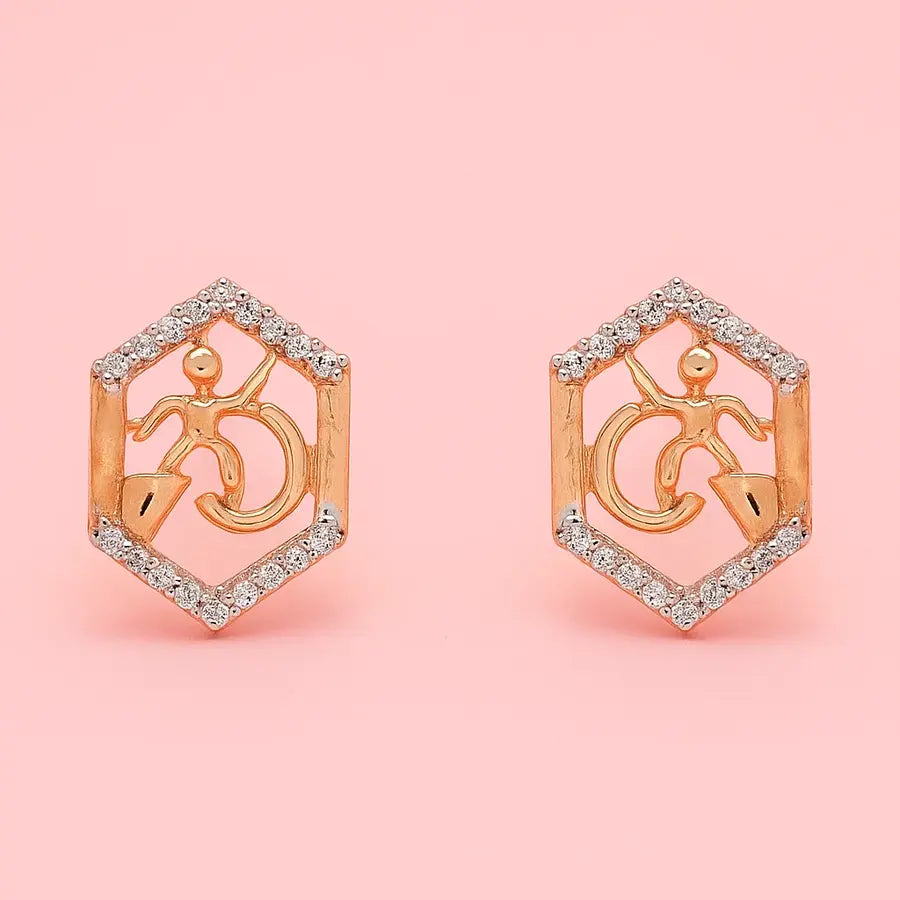 Warrior Man Gold Earrings