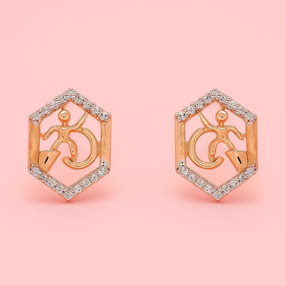 Warrior Man Gold Earrings