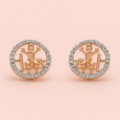Wake-Up Pose Gold Earrings