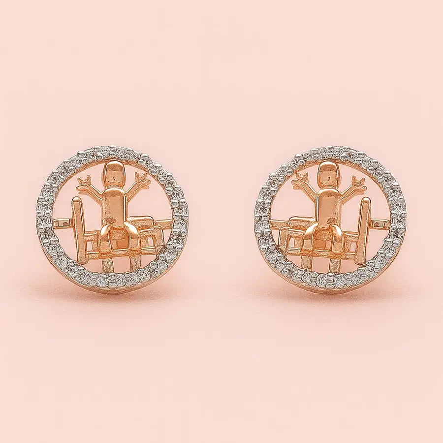 Wake-Up Pose Gold Earrings