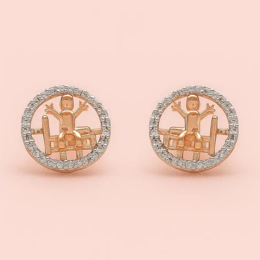 Wake-Up Pose Gold Earrings
