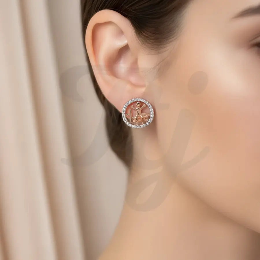 Wake-Up Pose Gold Earrings